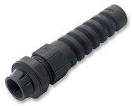 CABLE GLAND, SPIRAL, BLACK, M12, PK10