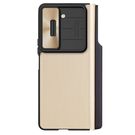 Leather Case with Flip and Camera Protector for Samsung Galaxy Z Fold 5 Nillkin Qin Leather Pro - Gold, Nillkin