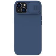 Nillkin CamShield Silky Silicone Case for iPhone 15 Plus with Camera Protector - Dark Blue, Nillkin