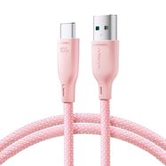 Joyroom Multi-Color Series SA34-AC6 USB-A / USB-C Cable 100W Fast Transfer 1m - Pink, Joyroom