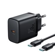 Joyroom JR-TCF11 fast charger up to 25W + USB-C / USB-C cable 1m - black, Joyroom