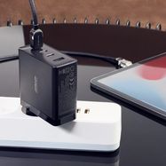 Joyroom JR-TCG04EU 100W GaN charger 3x USB-C USB-A + USB-C / USB-C cable 100W - black, Joyroom
