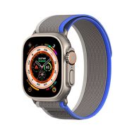 Sport Velcro Strap for Apple Watch Ultra / 9 / 8 / 7 / 6 / SE / 5 / 4 / 3 / 2 / 1 (42, 44, 45, 49 mm) Dux Ducis Strap YJ Version - Blue-Grey, Dux Ducis