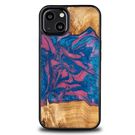 Bewood Unique Vegas wood and resin case for iPhone 13 - pink and blue, Bewood
