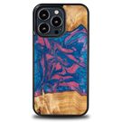 Bewood Unique Vegas wood and resin case for iPhone 13 Pro - pink and blue, Bewood