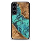 Bewood Unique Turquoise Wood and Resin Case for Samsung Galaxy S23 Plus - Turquoise Black, Bewood