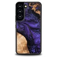 Wood and Resin Case for Samsung Galaxy S22 Bewood Unique Violet - Purple and Black, Bewood