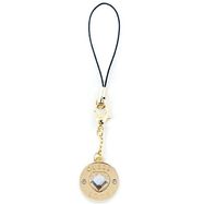 Guess case GUCPMHGLD Phone Strap Heart Diamond Charm with Rhinestones, Guess