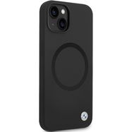 BMW BMHMP14SSILBK2 case for iPhone 14 - black Signature Liquid Silicone MagSafe, BMW