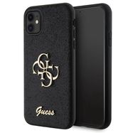 Guess GUHCN61HG4SGK case for iPhone 11 / Xr - black Glitter Script Big 4G, Guess