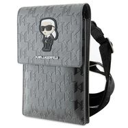 Karl Lagerfeld Bag KLWBSAKHPKG case - silver Saffiano Monogram Ikonik, Karl Lagerfeld