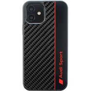 Audi Carbon Fiber Stripe iPhone 12/12 Pro 6.1&quot; black/black hardcase AUS-TPUPCIP12P-R8/D1-BK, Audi