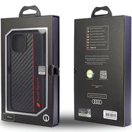 Audi Carbon Fiber Stripe iPhone 14 6.1&quot; black/black hardcase AUS-TPUPCIP14-R8/D1-BK, Audi