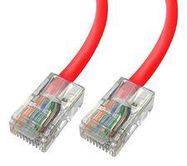 LEAD, CAT5E UNBOOTED UTP, RED, 50M