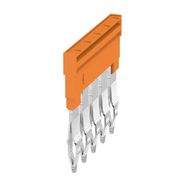 Cross-connector (terminal), Plugged, Number of poles: 5, Pitch in mm: 6.10, Insulated: Yes, 32 A, orange Weidmuller