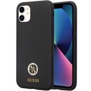 Guess GUHCN614DGPK Case for iPhone 11 / Xr - Black Silicone Logo Strass 4G, Guess