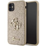 Guess GUHCN61HG4SGD case for iPhone 11 / Xr - gold Glitter Script Big 4G, Guess