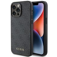 Guess 4G Metal Gold Logo iPhone 15 Pro Case - Gray, Guess