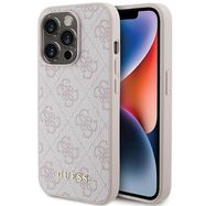 Guess 4G Metal Gold Logo case for iPhone 15 Pro - pink, Guess