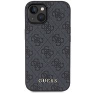 Guess 4G Metal Gold Logo iPhone 15 Case - Gray, Guess