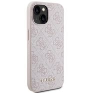Guess 4G Metal Gold Logo case for iPhone 15 - pink, Guess