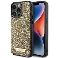 Guess Rhinestone Metal Logo case for iPhone 15 Pro Max - yellow, Guess