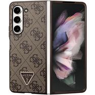 Guess Leather 4G Triangle Strass case for Samsung Galaxy Z Fold 5 - brown, Guess