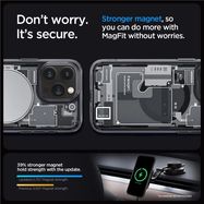Spigen Ultra Hybrid Mag Case with MagSafe for iPhone 15 Pro Max - Dark Gray (Zero One Pattern), Spigen
