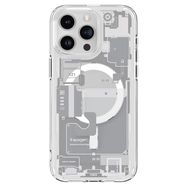 Spigen Ultra Hybrid Mag Case with MagSafe for iPhone 15 Pro - White (Zero One Pattern), Spigen