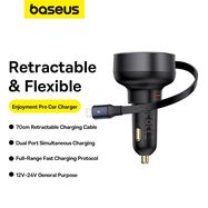 Baseus Enjoyment Pro USB-C (female) / Lightning (male) 60W car charger - black, Baseus