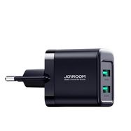 Joyroom JR-TCN01 2xUSB-A 12W 2.4A mains charger - black, Joyroom