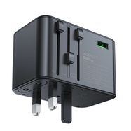 Acefast Z1 GaN 75W PD travel charger adapter 3x USB-C 2x USB-A - black, Acefast