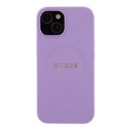 Guess Saffiano MagSafe case for iPhone 15 Plus - purple, Guess