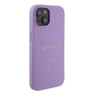 Guess Saffiano MagSafe case for iPhone 15 Plus - purple, Guess