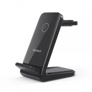 Choetech T608 15W 3in1 induction charging station - black, Choetech