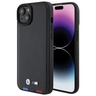 BMW BMHCP15M22PTDK iPhone 15 Plus 6.7&quot; black/black Leather Stamp Tricolor, BMW