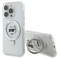 Karl Lagerfeld KLHMP15LHMRSCHH iPhone 15 Pro 6.1&quot; white/white hardcase Ring Stand Choupette Head MagSafe, Karl Lagerfeld