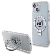Karl Lagerfeld KLHMP15SHMRSCHH iPhone 15 6.1&quot; white/white hardcase Ring Stand Choupette Head MagSafe, Karl Lagerfeld