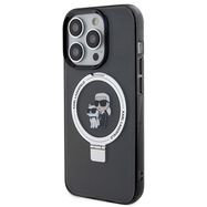 Karl Lagerfeld KLHMP15XHMRSKCK iPhone 15 Pro Max 6.7&quot; black/black hardcase Ring Stand Karl&amp;Choupette MagSafe, Karl Lagerfeld
