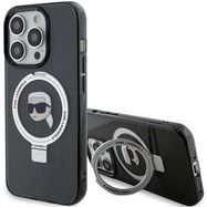 Karl Lagerfeld KLHMP15XHMRSKHK iPhone 15 Pro Max 6.7&quot; black/black hardcase Ring Stand Karl Head MagSafe, Karl Lagerfeld