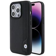 BMW Leather Blue Dots case for iPhone 15 Pro - black, BMW