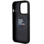 BMW Quilted Tricolor MagSafe case for iPhone 15 Pro - black, BMW