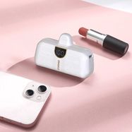 Dudao K20SL 5000mAh mini power bank with Lightning / USB-C connectors - white, Dudao