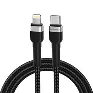 Wozinsky WNBCL1 Lightning / USB-C PD 30W cable 1 m - black, Wozinsky