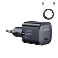 Joyroom JR-TCF02 USB-C PD 20W wall charger + USB-C cable - black, Joyroom