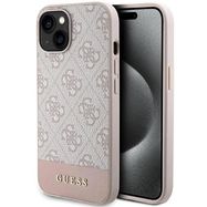 Guess 4G Stripe Collection case for iPhone 15 / 14 / 13 - pink, Guess