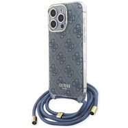 Guess Crossbody Cord 4G Print case for iPhone 15 Pro Max - blue, Guess