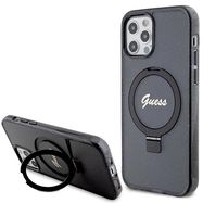 Guess Ring Stand Script Glitter MagSafe case for iPhone 12/12 Pro - black, Guess