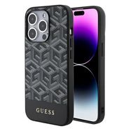 Guess GCube Stripes MagSafe case for iPhone 15 Pro - black, Guess