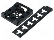 DIN rail mounting bracket; black COMBIPLAST